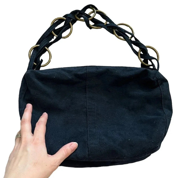 LuLu Black Chain Strap Cloth Handbag - Picture 4 of 6